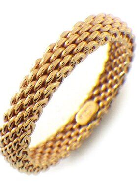 Tiffany & Co Ring Somerset Mesh 18K Pink Gold